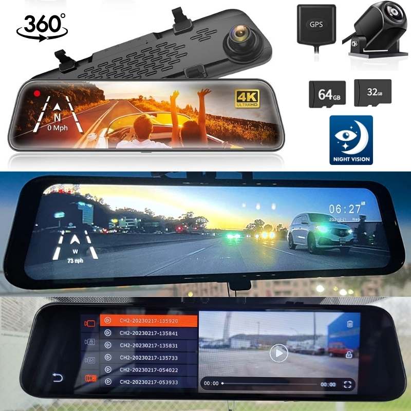 Specchietto Retrovisore Digital DashCam + Retrocamera