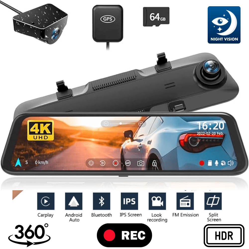 Specchietto Retrovisore Digital DashCam + Retrocamera