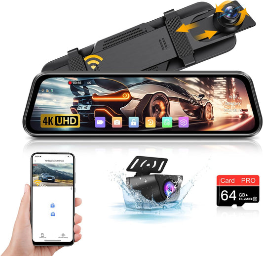 Specchietto Retrovisore Digital DashCam + Retrocamera
